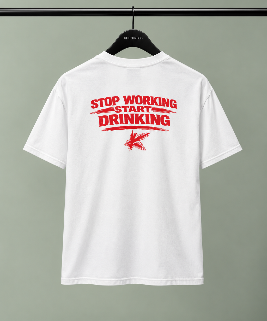 Stop Working Start Drinking - Herren T-Shirt