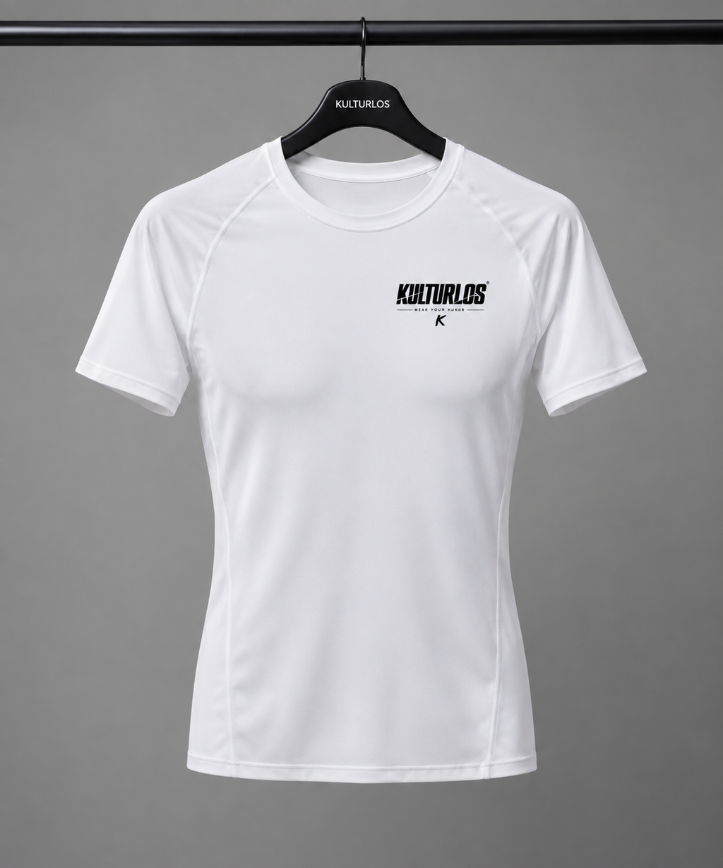 Herren Athletic Compression Shirt – Weiß