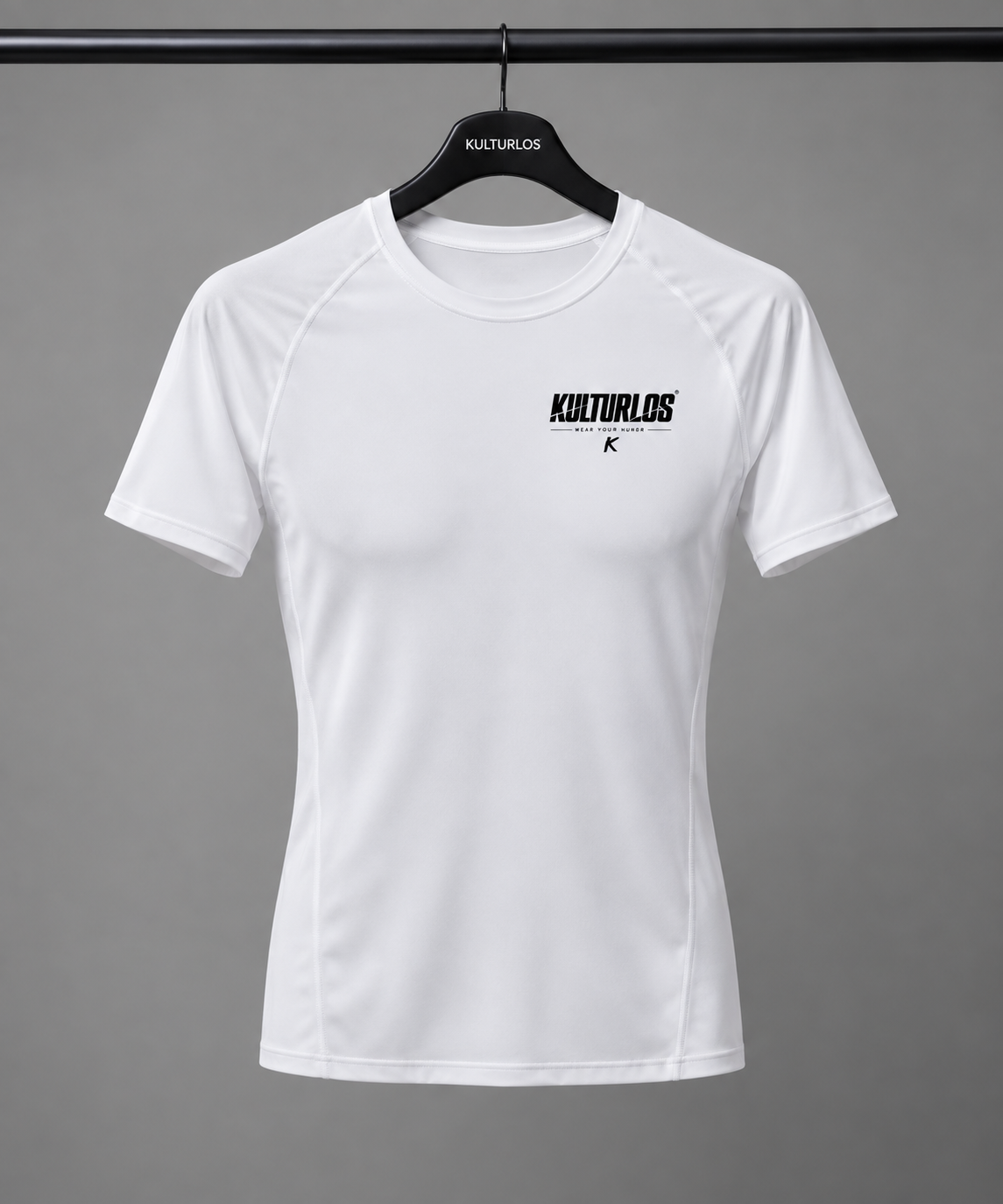 Herren Athletic Compression Shirt – Weiß