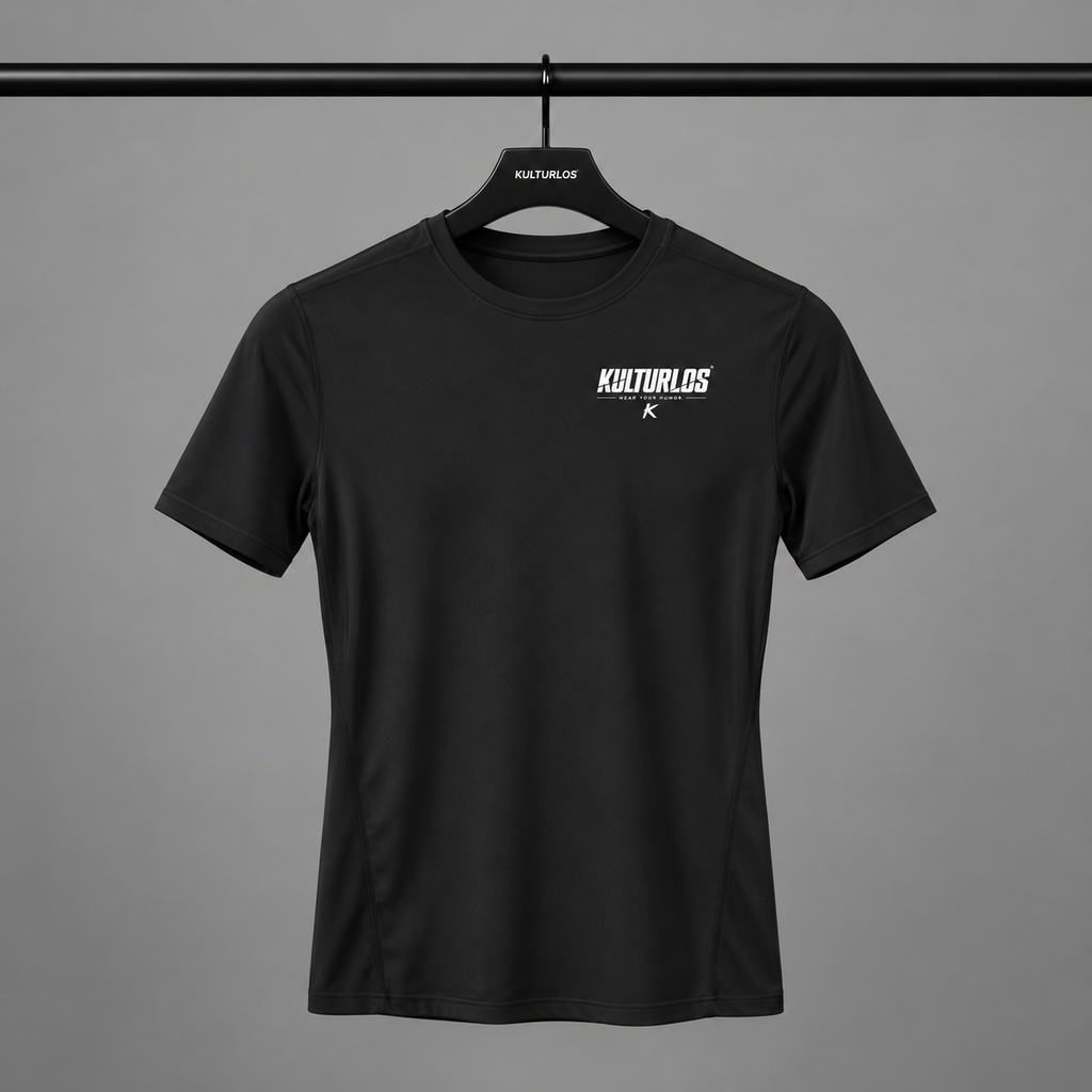 Herren Athletic Compression Shirt – Schwarz