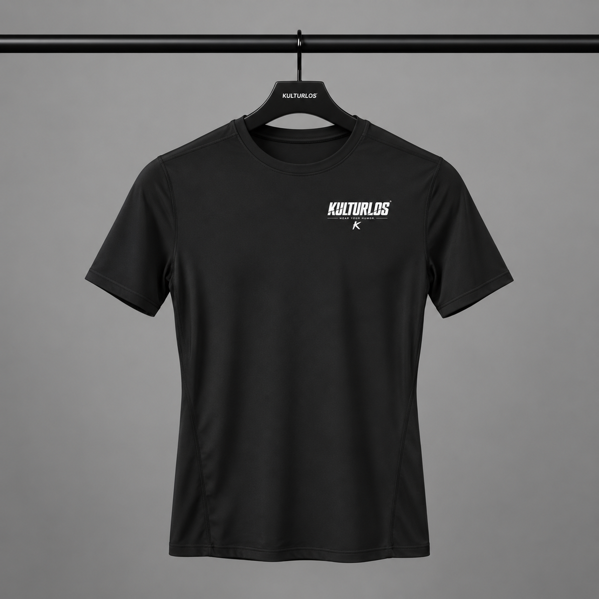 Herren Athletic Compression Shirt – Schwarz