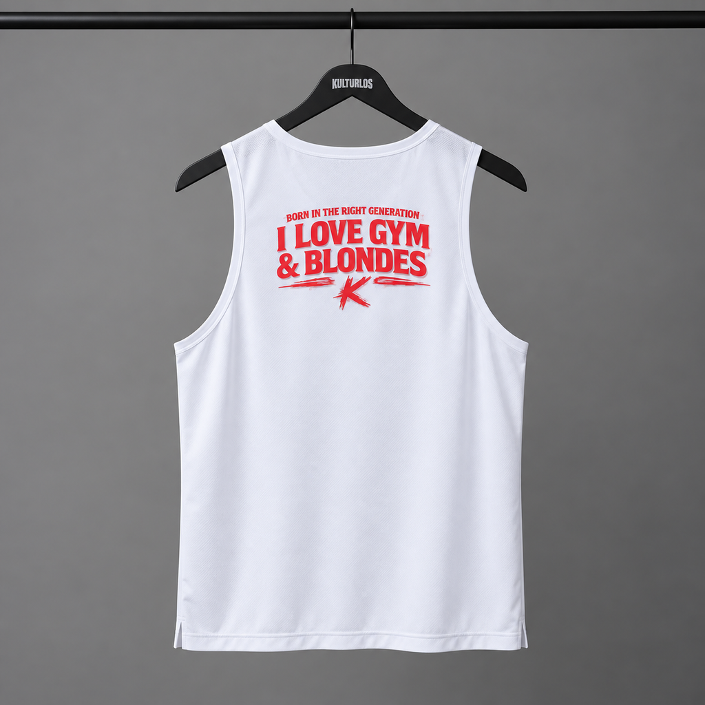 BORN IN THE RIGHT GENERATION - Herren Performance Tank Top