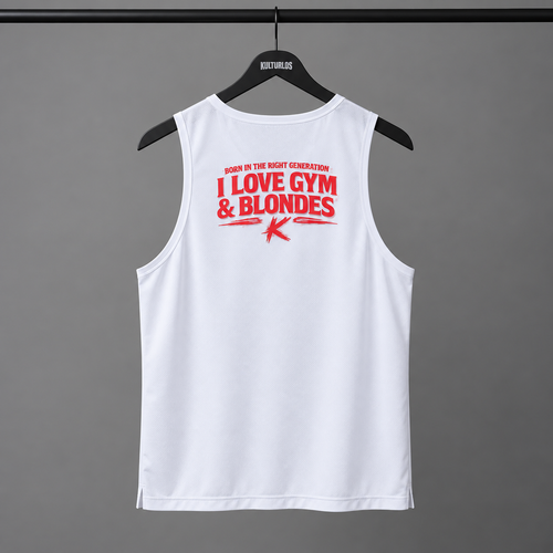 BORN IN THE RIGHT GENERATION - Herren Performance Tank Top